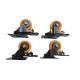 Notra NT-6020B Roda Nilon 2 Inch Hidup Rem 4 Pcs Caster Wheel Swivel With Brake 50mm