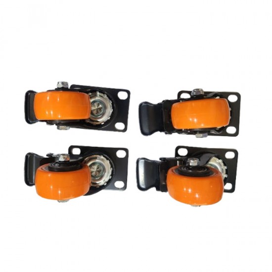 Notra NT-6020B Roda Nilon 2 Inch Hidup Rem 4 Pcs Caster Wheel Swivel With Brake 50mm