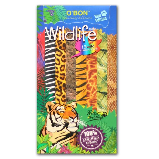 O'BON Wildlife Series Pensil Warna isi 12pcs O'BON Wildlife Series Pensil Warna isi 12pcs