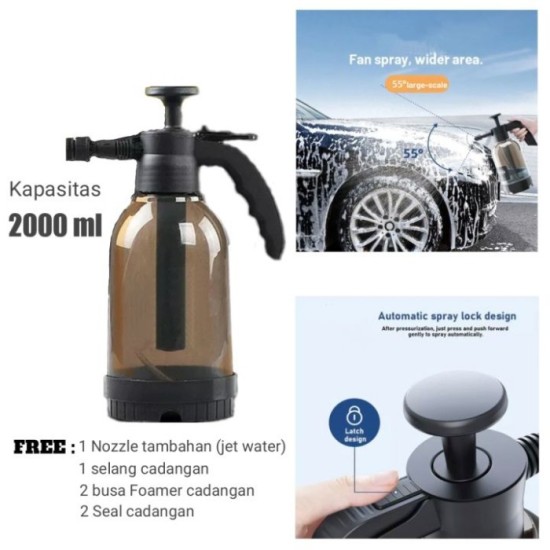 Botol Sprayer Busa Foam Salju Cuci Motor Mobil 2L Botol Sprayer Busa Foam Salju Cuci Motor Mobil 2L