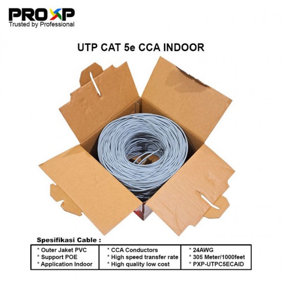 PROXP Cable UTP Cat 5e CCA Indoor - Kabel UTP Cat5e