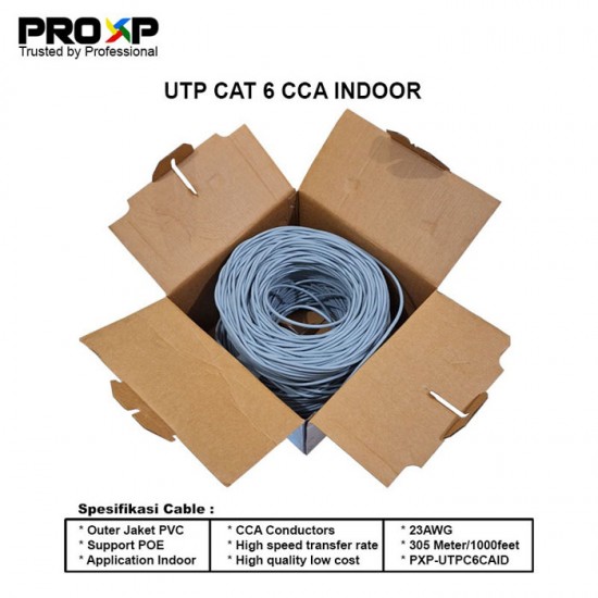 PROXP Cable UTP Cat 6 CCA Indoor - Kabel UTP Cat6