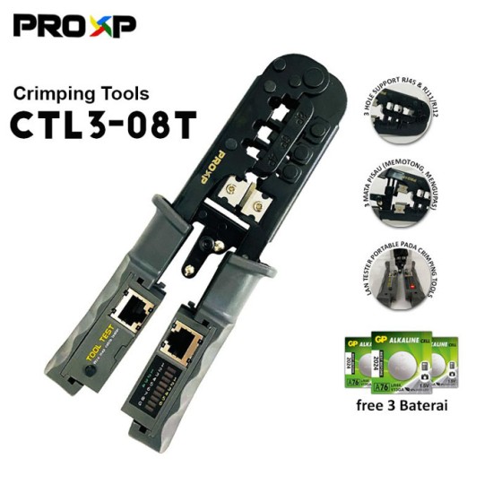PROXP CTL3-08T Crimping Tools With Cable Tester Stripper PROXP CTL3-08T Crimping Tools With Cable Tester Stripper