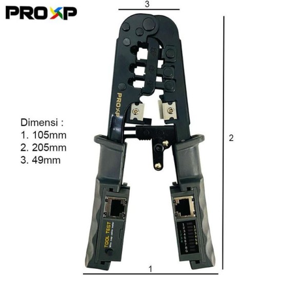 PROXP CTL3-08T Crimping Tools With Cable Tester Stripper PROXP CTL3-08T Crimping Tools With Cable Tester Stripper