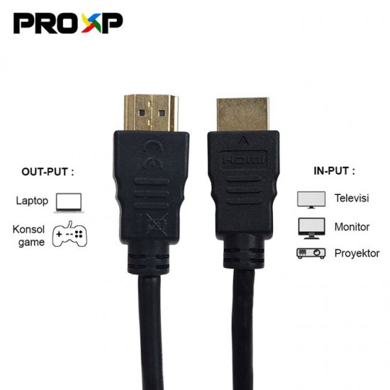 ProXP Kabel HDMI 1.4 Male to Male 4K 1080P Resolution 30Hz ProXP Kabel HDMI 1.4 Male to Male 4K 1080P Resolution 30Hz