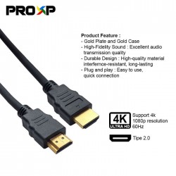 ProXP Kabel HDMI 2.0 Male to Male 4K 1080P Resolution 60Hz