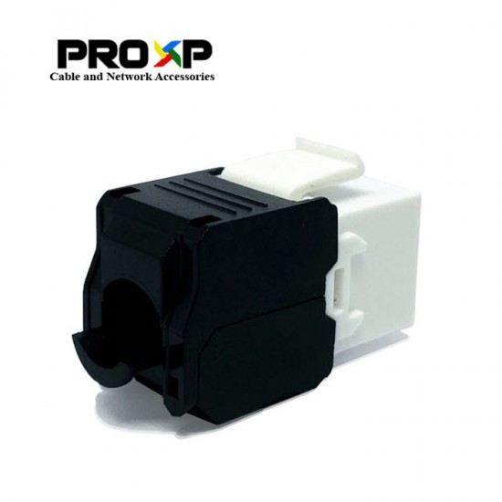 PROXP Modular Jack RJ45 Cat 5e Tolless Keystone Black PROXP Modular Jack RJ45 Cat 5e Tolless Keystone Black