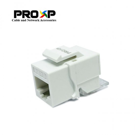 PROXP Modular Jack RJ45 Cat 5e Tolless Keystone White PROXP Modular Jack RJ45 Cat 5e Tolless Keystone White