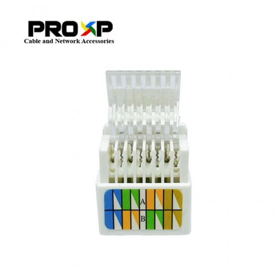 PROXP Modular Jack RJ45 Cat 5e Tolless Keystone White PROXP Modular Jack RJ45 Cat 5e Tolless Keystone White