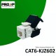 PROXP Modular Jack RJ45 Cat6 Tolless Keystone Black PROXP Modular Jack RJ45 Cat6 Tolless Keystone Black