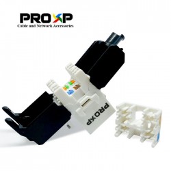 PROXP Modular Jack RJ45 Cat6 Tolless Keystone Black