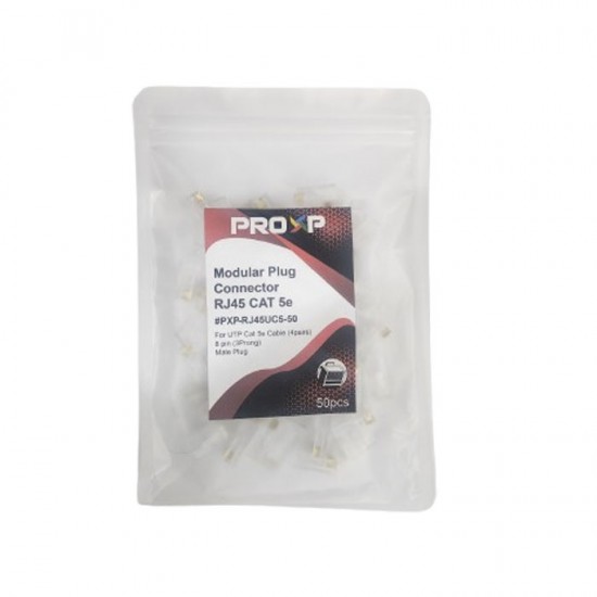 PROXP Modular Plug Connector RJ45 Cat 5e 50 Pcs 100 Pcs PROXP Modular Plug Connector RJ45 Cat 5e 50 Pcs 100 Pcs