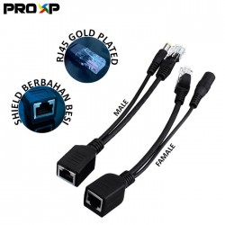PROXP POE Splitter Injector CCTV RJ45 8 Pin Male Female