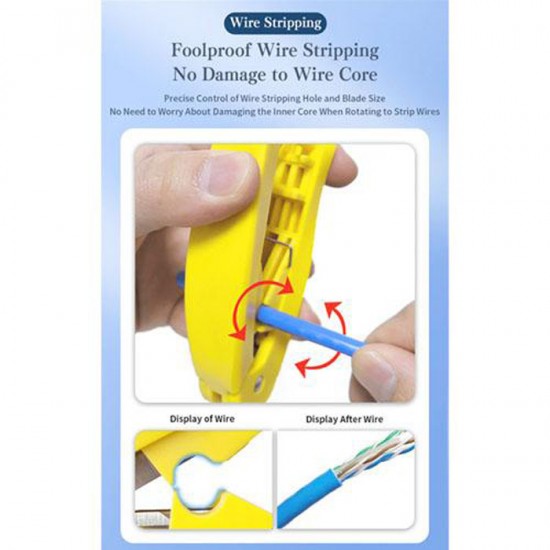 PROXP Straight 1 Multifunctional Network Cable Stripper Alat Pengupas Kabel LAN PROXP Straight 1 Multifunctional Network Cable Stripper Alat Pengupas Kabel LAN