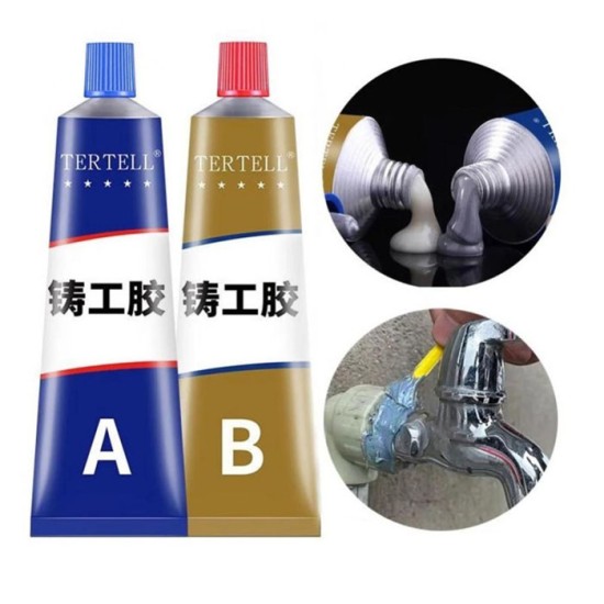 Lem Glue Epoxy AB Penambal Besi Radiator Anti Bocor Lem Glue Epoxy AB Penambal Besi Radiator Anti Bocor