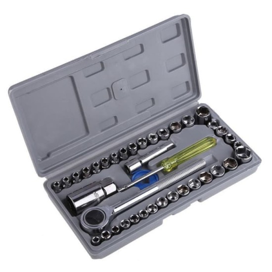Aiwa Kunci Sok 40 Pcs Shock Set Socket Wrench Aiwa Kunci Sok 40 Pcs Shock Set Socket Wrench