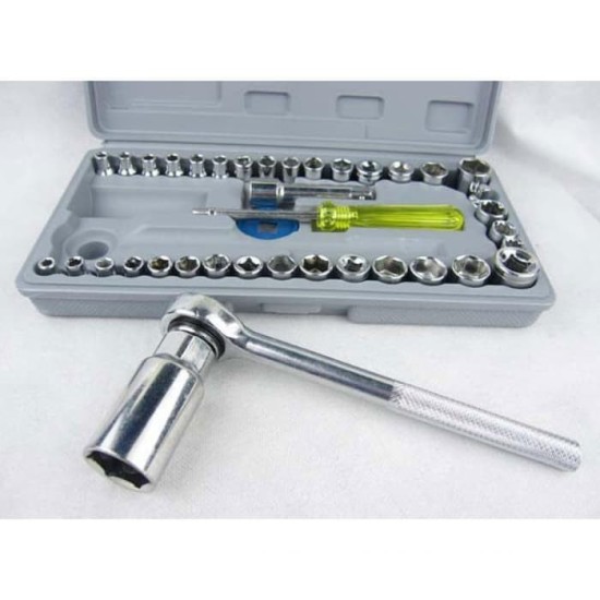 Aiwa Kunci Sok 40 Pcs Shock Set Socket Wrench Aiwa Kunci Sok 40 Pcs Shock Set Socket Wrench