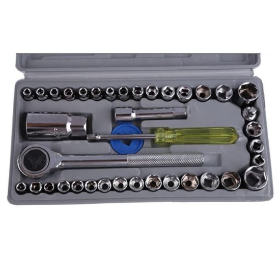 Aiwa Kunci Sok 40 Pcs Shock Set Socket Wrench Aiwa Kunci Sok 40 Pcs Shock Set Socket Wrench
