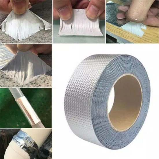 Lakban Aluminium Butyl 5cm x 5m Waterproof Tape Lakban Aluminium Butyl 5cm x 5m Waterproof Tape