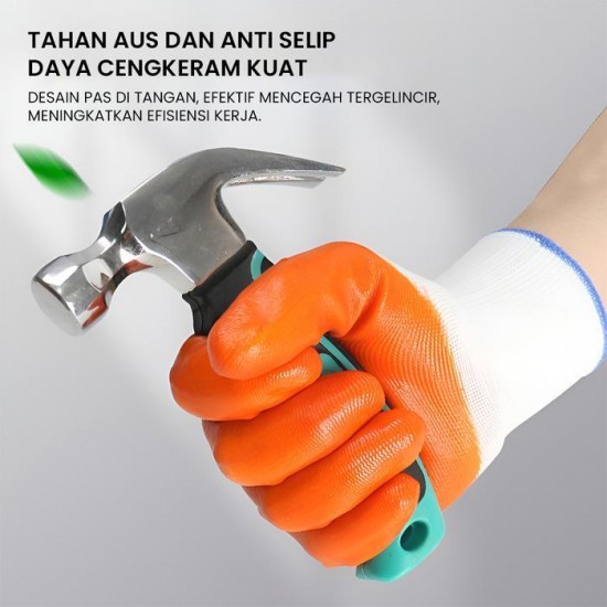 Sarung Tangan Nilon Lapis PVC Safety Glove Nylon