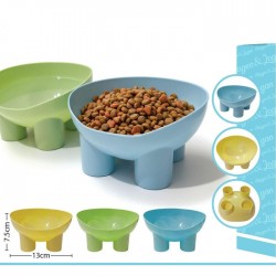 Tempat Makan Hewan Kaki Tinggi Pet Feeder Bowl Plastik