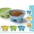 Tempat Makan Hewan Kaki Tinggi Pet Feeder Bowl Plastik