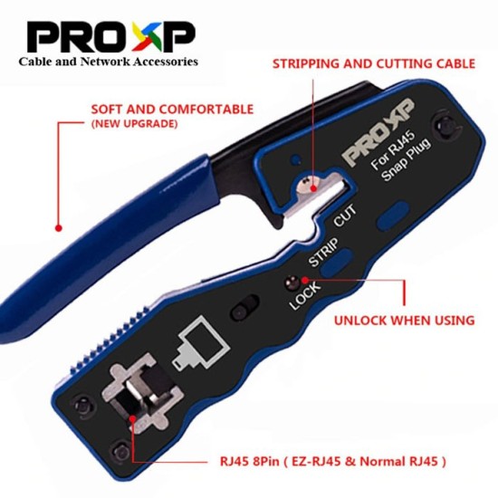 PROXP CTZS1-02 Crimping Tools RJ45 UTP Cat5e Cat6 PROXP CTZS1-02 Crimping Tools RJ45 UTP Cat5e Cat6