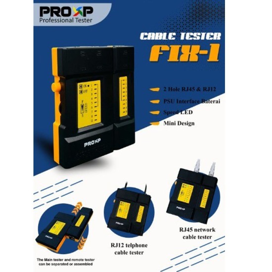 PROXP FIX-1 Kabel Cable Tester LAN RJ45 RJ11 RJ12 PROXP FIX-1 Kabel Cable Tester LAN RJ45 RJ11 RJ12