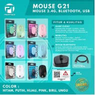 Profftech G21 Mouse Wireless Bluetooth 2 in 1 1600 DPI Optical Rechargeable