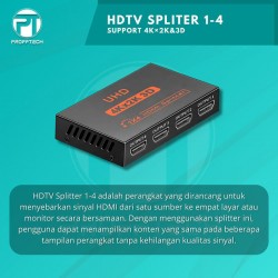 Profftech HDMI Splitter 4 Port 1 In 4 Out HDTV Full HD 3D 4K UHD