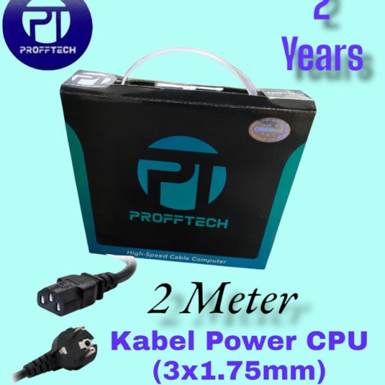 Profftech Kabel Power CPU 2 Meter 3x1.75 mm Profftech Kabel Power CPU 2 Meter 3x1.75 mm