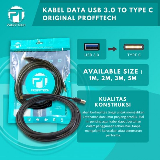 Profftech Kabel USB 3.0 to Type C 3.1 Cable Sync Charge
