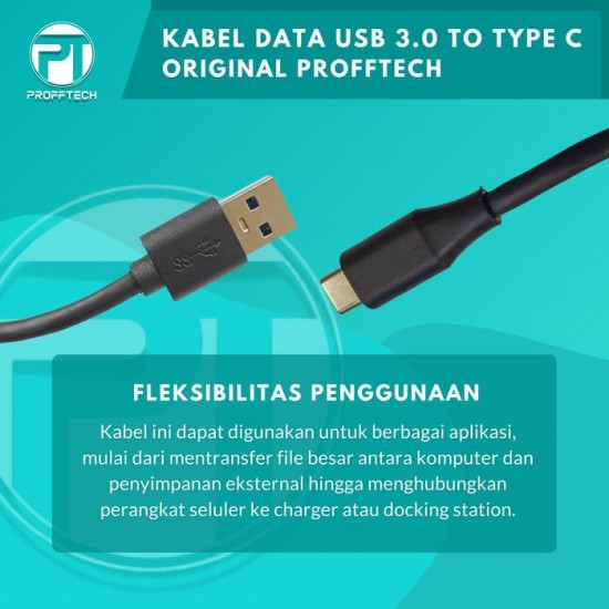 Profftech Kabel USB 3.0 to Type C 3.1 Cable Sync Charge