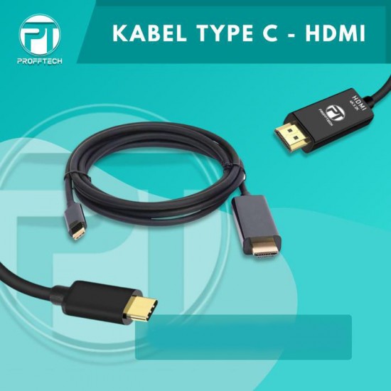 Profftech Kabel Type C to HDMI Resolusi Up to 4K