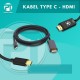 Profftech Kabel Type C to HDMI Resolusi Up to 4K