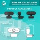 Profftech Webcam 2MP 1080P Kamera Desktop Manual Focus Mikrofon Rotasi 360 Derajat Profftech Webcam 2MP 1080P Kamera Desktop Manual Focus Mikrofon Rotasi 360 Derajat