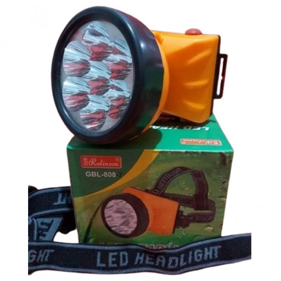 Rolinson GBL-808-7 Senter Kepala 7 LED Baterai AA Headlamp Headlight