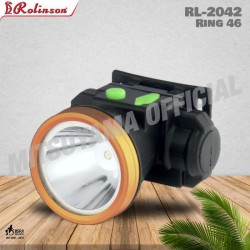 Rolinson RL-2042 Senter Kepala 30W Ring 46 Headlamp Rechargeable 2400mAh Cahaya Putih