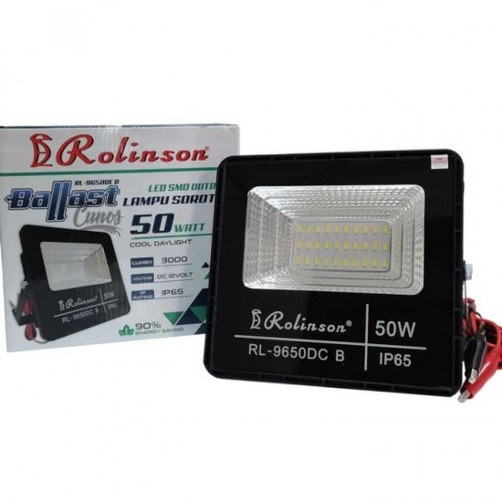 Rolinson Ballast Lampu Sorot DC Jepit Aki 50 100 150 Watt