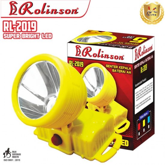 Rolinson RL-2019 Senter Kepala 5W 1 LED Baterai AA Headlamp Headlight