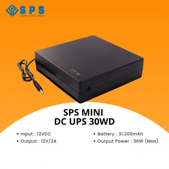 SPS 30WD Mini DC UPS Lithium Battery 12V 3A SPS 30WD Mini DC UPS Lithium Battery 12V 3A
