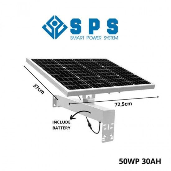 SPS 50WP 30AH 12V 5A Solar Panel With Lithium Battery SPS 50WP 30AH 12V 5A Solar Panel With Lithium Battery