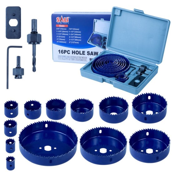 SALI Hole Saw Set 16 Pcs SALI Hole Saw Set 16 Pcs