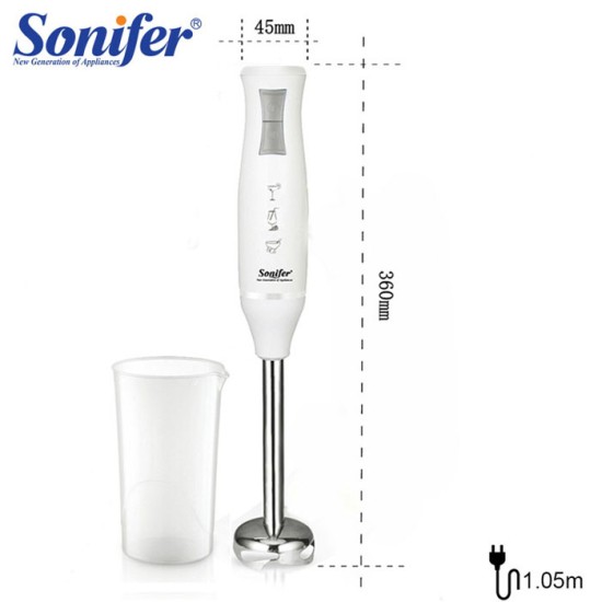 Sonifer SF-8025 Hand Blender Set 3 in 1 700ml Measuring Cup Chopper Whisker