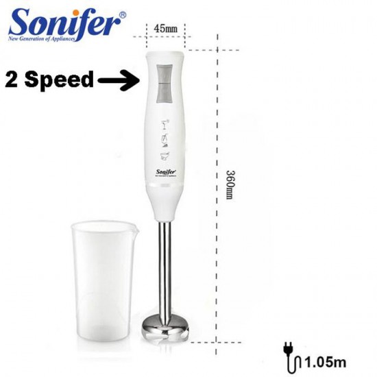 Sonifer SF-8026 Hand Blender 2 in 1 Stainless Steel 2 Speed Gelas Takar 700 ml Sonifer SF-8026 Hand Blender 2 in 1 Stainless Steel 2 Speed Gelas Takar 700 ml