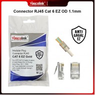 Vascolink Connector Konektor RJ45 Cat 6 EZ Gold Plated 50Pcs