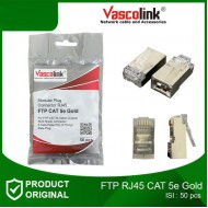 Vascolink Connector Konektor RJ45 FTP Cat 5e Gold Plated 50Pcs