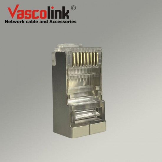 Vascolink Connector Konektor RJ45 FTP Cat 5e Gold Plated 50Pcs