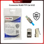 Vascolink RJ45 Connector FTP Cat 6 EZ Gold Plated 50pcs