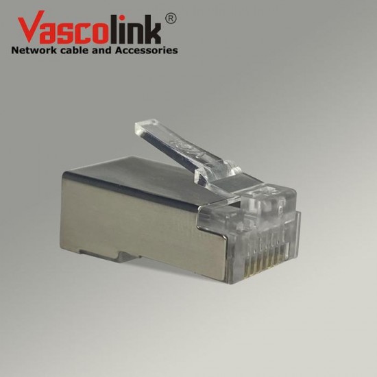 Vascolink Connector Konektor RJ45 FTP Cat 6 Gold Plated 50Pcs